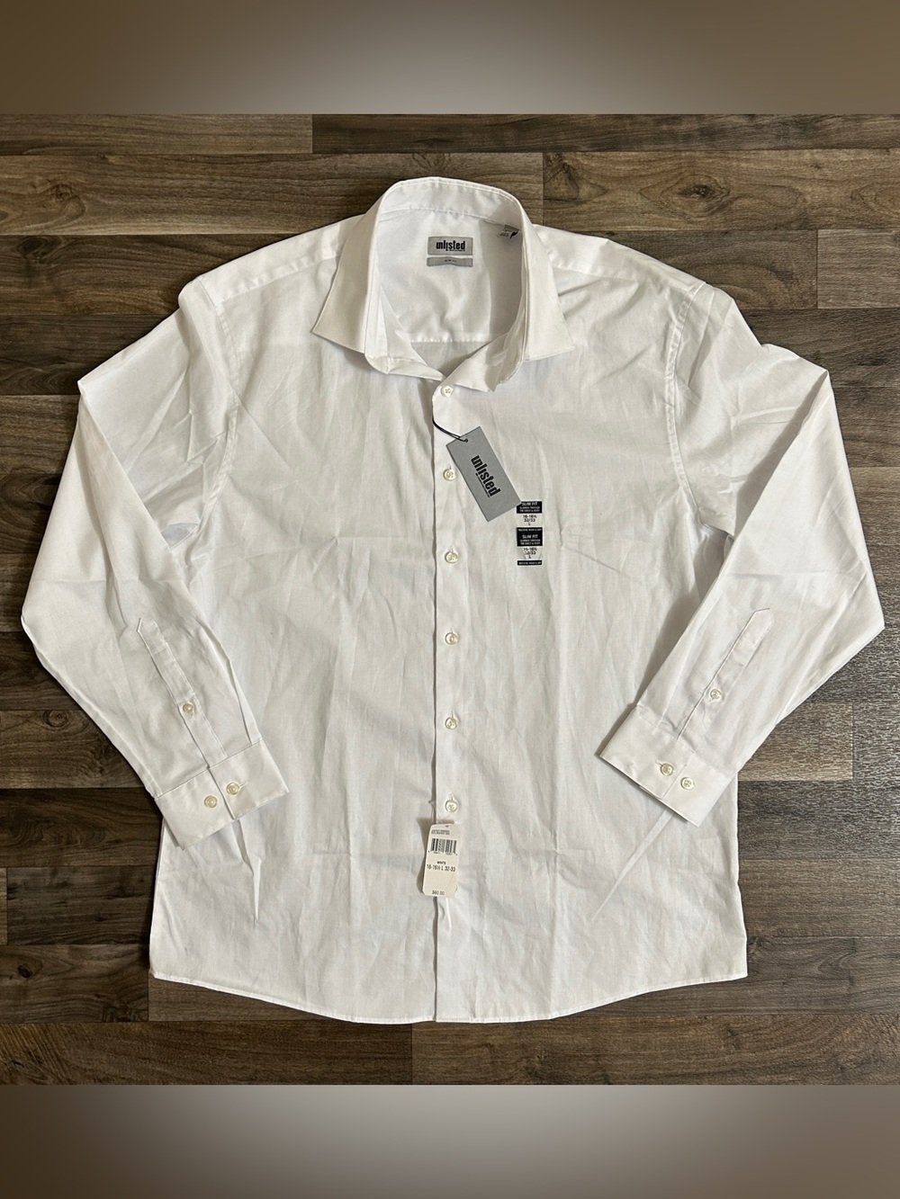 Unlisted Kenneth Cole Men’s White Slim Fit Dress Shirt 16-16.5 32/33 NWT